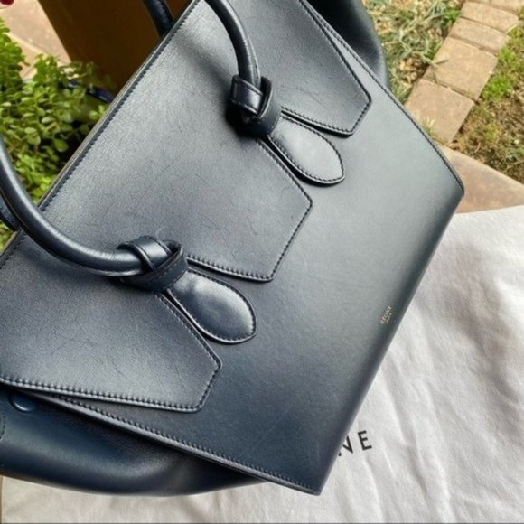 SOLD Celine Small Knot Tie Palmellato Leather Tote - Picture 4 of 16